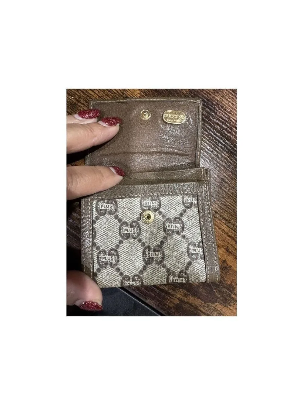 Gucci Plus Monogram Card and Coin Pouch 1970’s-1980’s